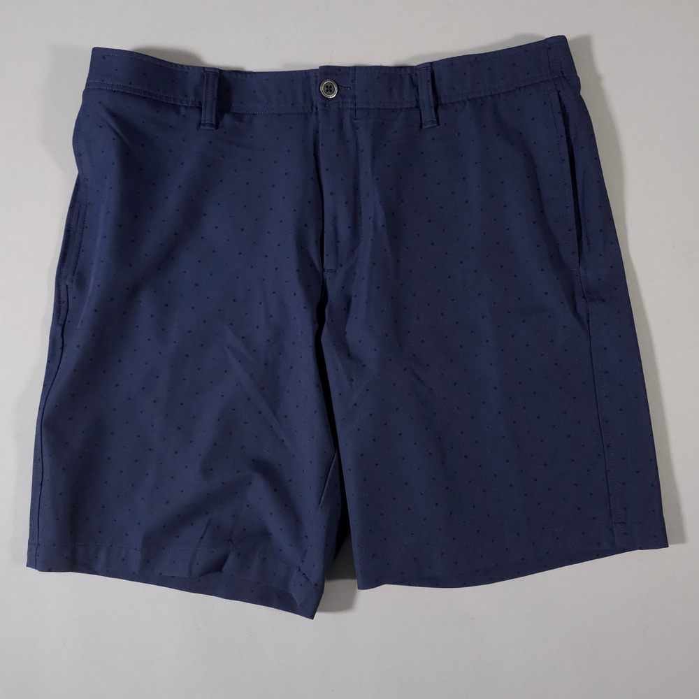 Under Armour Golf Shorts Men 38 Blue Micro Pattern Performance Stretch Waistband